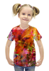 Заказать детскую футболку в Москве. Футболка с полной запечаткой для девочек Разноцветные краски от THE_NISE  - готовые дизайны и нанесение принтов.