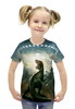 Заказать детскую футболку в Москве. Футболка с полной запечаткой для девочек Динозавр от aleks_say - готовые дизайны и нанесение принтов.