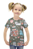 Заказать детскую футболку в Москве. Футболка с полной запечаткой для девочек Кошечки от T-shirt print  - готовые дизайны и нанесение принтов.