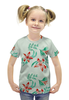 Заказать детскую футболку в Москве. Футболка с полной запечаткой для девочек Дикие цветы от mrs-snit@yandex.ru - готовые дизайны и нанесение принтов.
