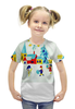 Заказать детскую футболку в Москве. Футболка с полной запечаткой для девочек Зимняя сказка от mrs-snit@yandex.ru - готовые дизайны и нанесение принтов.