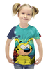 Заказать детскую футболку в Москве. Футболка с полной запечаткой для девочек Marsupilami от T-shirt print  - готовые дизайны и нанесение принтов.
