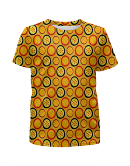 Заказать детскую футболку в Москве. Футболка с полной запечаткой для девочек Круги и точки от THE_NISE  - готовые дизайны и нанесение принтов.