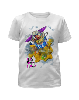 Заказать детскую футболку в Москве. Футболка с полной запечаткой для девочек Смешной клоун от Leichenwagen - готовые дизайны и нанесение принтов.