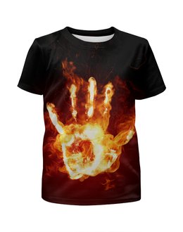 Заказать детскую футболку в Москве. Футболка с полной запечаткой для девочек Сила огня от queen  - готовые дизайны и нанесение принтов.