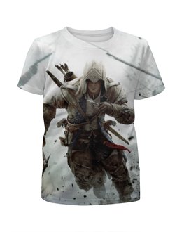 Заказать детскую футболку в Москве. Футболка с полной запечаткой для девочек Assassin’s Creed от geekbox - готовые дизайны и нанесение принтов.