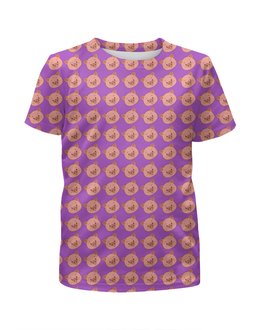 Заказать детскую футболку в Москве. Футболка с полной запечаткой для девочек Поросята  от T-shirt print  - готовые дизайны и нанесение принтов.