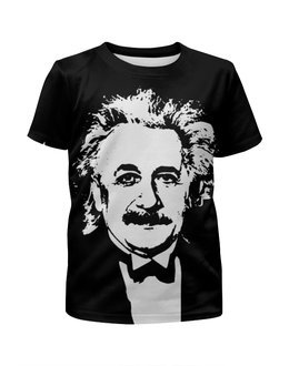 Заказать детскую футболку в Москве. Футболка с полной запечаткой для девочек Эйнштейн от The Spaceway  - готовые дизайны и нанесение принтов.