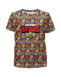 Заказать детскую футболку в Москве. Футболка с полной запечаткой для девочек Brawl Stars:Jessie от  PRO_DESIGN - готовые дизайны и нанесение принтов.