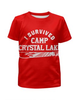 Заказать детскую футболку в Москве. Футболка с полной запечаткой для девочек Camp crystal lake от ПРИНТЫ ПЕЧАТЬ  - готовые дизайны и нанесение принтов.