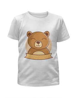 Заказать детскую футболку в Москве. Футболка с полной запечаткой для девочек Спящий медвежонок от svetlanas - готовые дизайны и нанесение принтов.