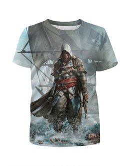 Заказать детскую футболку в Москве. Футболка с полной запечаткой для девочек Assassin’s Creed от aleks_say - готовые дизайны и нанесение принтов.