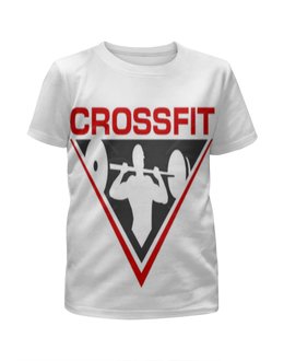 Заказать детскую футболку в Москве. Футболка с полной запечаткой для девочек CrossFit от no_fear - готовые дизайны и нанесение принтов.