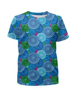 Заказать детскую футболку в Москве. Футболка с полной запечаткой для девочек PATTERN от CoolDesign - готовые дизайны и нанесение принтов.