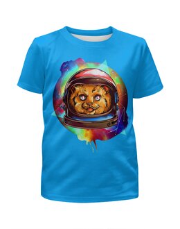 Заказать детскую футболку в Москве. Футболка с полной запечаткой для девочек В космосе от T-shirt print  - готовые дизайны и нанесение принтов.