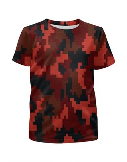 Заказать детскую футболку в Москве. Футболка с полной запечаткой для девочек camouflage от THE_NISE  - готовые дизайны и нанесение принтов.