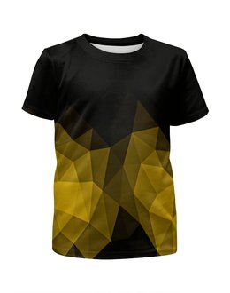 Заказать детскую футболку в Москве. Футболка с полной запечаткой для девочек Черно-желтый от THE_NISE  - готовые дизайны и нанесение принтов.