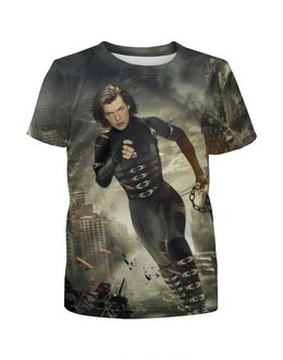 Заказать детскую футболку в Москве. Футболка с полной запечаткой для девочек Resident Evil от skynatural - готовые дизайны и нанесение принтов.