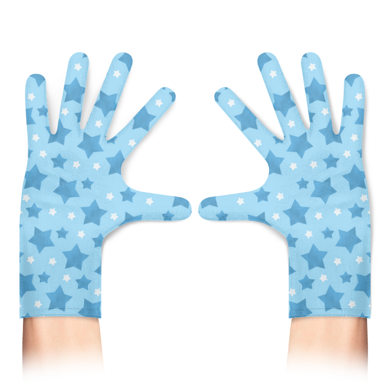 Printio Перчатки с полной запечаткой Синие звезды printio перчатки с полной запечаткой синие звезды