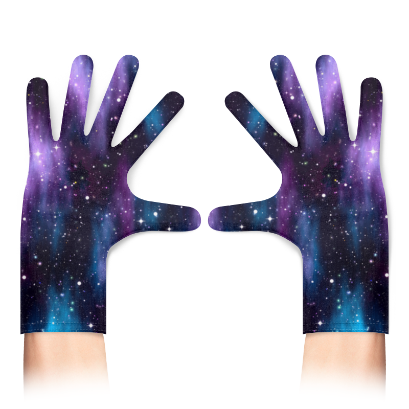 Printio Перчатки с полной запечаткой Космос небо звезды printio перчатки с полной запечаткой синие звезды