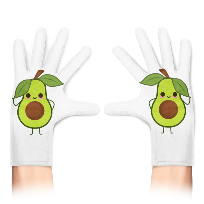 Printio Перчатки с полной запечаткой Авокадо изысканный тысяча глаз рандомное сырье чистый натуральный зеленый жир фрукты супер фрукты ручной кулон имперский зеленый