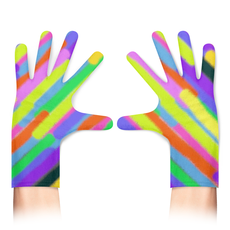 Printio Перчатки с полной запечаткой Яркая абстракция в полоску printio перчатки с полной запечаткой разноцветные
