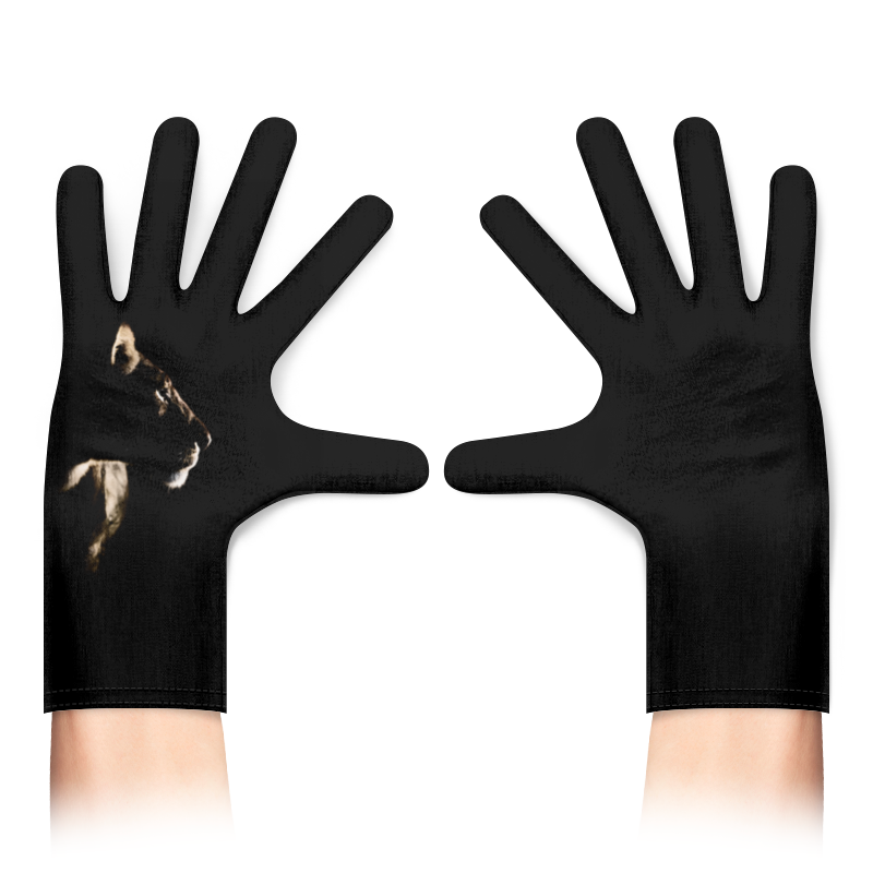 Printio Перчатки с полной запечаткой Силуэт львицы (дизайн только на левой руке) printio маска лицевая силуэт львицы
