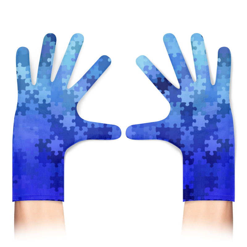 Printio Перчатки с полной запечаткой Пазлы синие printio перчатки с полной запечаткой синие звезды