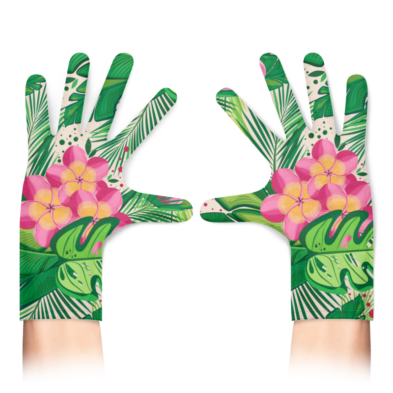 Printio Перчатки с полной запечаткой Тропический букет printio футболка с полной запечаткой мужская тропические цветы