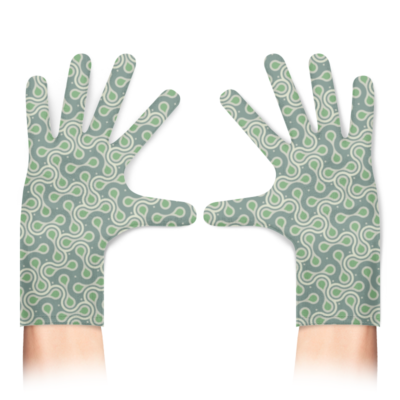 Printio Перчатки с полной запечаткой Зеленый узор printio перчатки с полной запечаткой зеленый горошек