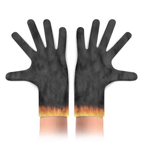 Заказать перчатки в Москве. Перчатки с полной запечаткой Пламя и дым от bd-art  - готовые дизайны и нанесение принтов.