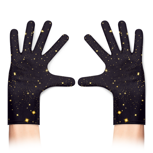 Заказать перчатки в Москве. Перчатки с полной запечаткой Космос Звезды от MariYang  - готовые дизайны и нанесение принтов.