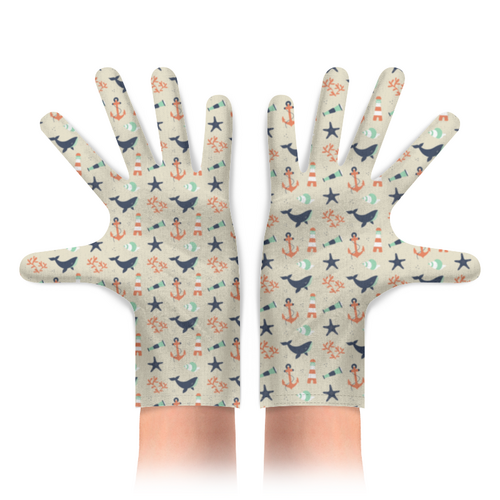 Заказать перчатки в Москве. Перчатки с полной запечаткой Акула от trugift - готовые дизайны и нанесение принтов.