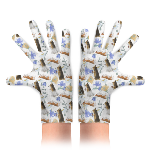 Заказать перчатки в Москве. Перчатки с полной запечаткой Моя Черешня от juliafast77 - готовые дизайны и нанесение принтов.