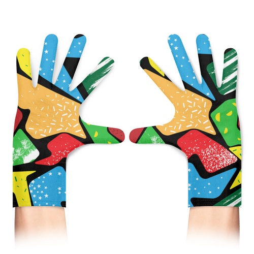 Заказать перчатки в Москве. Перчатки с полной запечаткой Цветная абстракция от IrinkaArt  - готовые дизайны и нанесение принтов.