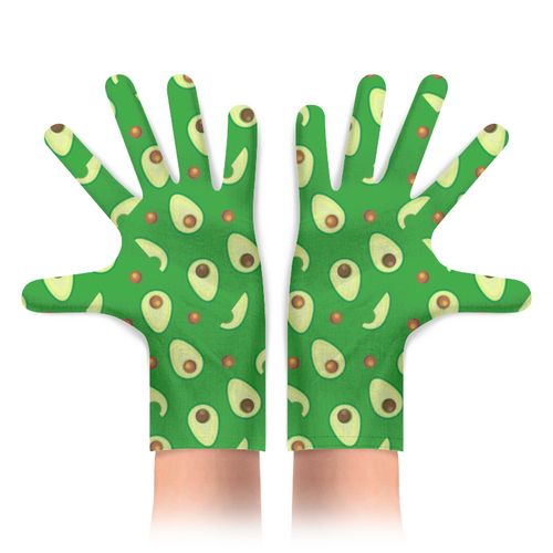 Заказать перчатки в Москве. Перчатки с полной запечаткой Авокадо от IrinkaArt  - готовые дизайны и нанесение принтов.