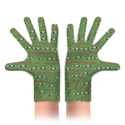 Заказать перчатки в Москве. Перчатки с полной запечаткой Лягушонок Пепе от Jimmy Flash - готовые дизайны и нанесение принтов.