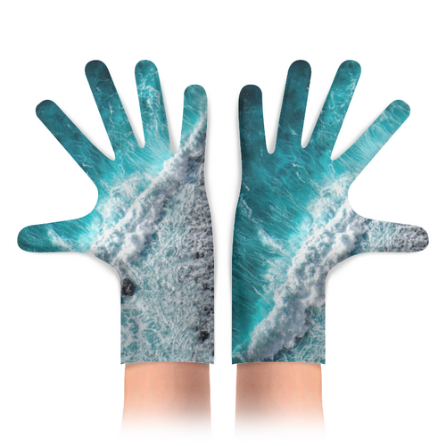 Заказать перчатки в Москве. Перчатки с полной запечаткой Море  от FireFoxa - готовые дизайны и нанесение принтов.