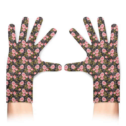 Заказать перчатки в Москве. Перчатки с полной запечаткой Розы Цветы от MariYang  - готовые дизайны и нанесение принтов.