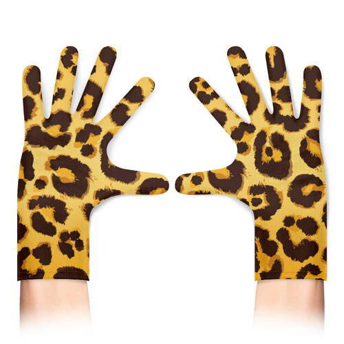 Заказать перчатки в Москве. Перчатки с полной запечаткой Леопард от queen  - готовые дизайны и нанесение принтов.