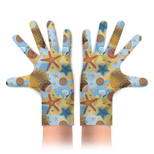Заказать перчатки в Москве. Перчатки с полной запечаткой Подводный мир от IrinkaArt  - готовые дизайны и нанесение принтов.