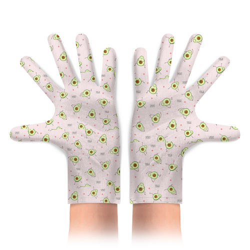 Заказать перчатки в Москве. Перчатки с полной запечаткой Авокадо от queen  - готовые дизайны и нанесение принтов.