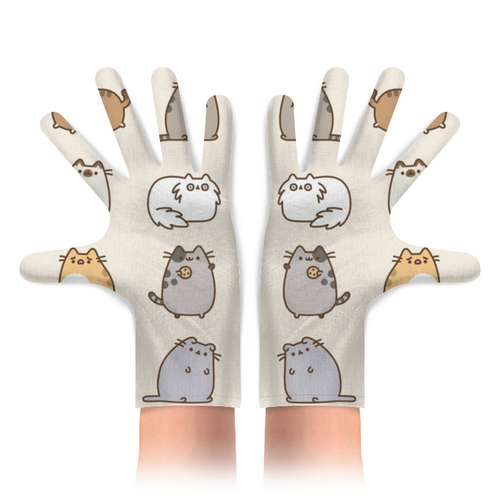 Заказать перчатки в Москве. Перчатки с полной запечаткой Толстые Котики от MariYang  - готовые дизайны и нанесение принтов.