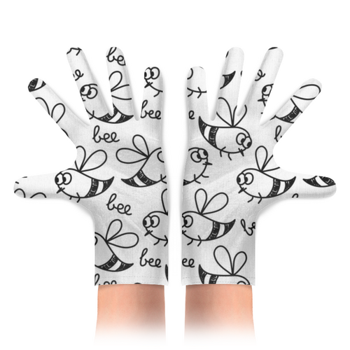Заказать перчатки в Москве. Перчатки с полной запечаткой Веселые пчелки от axenova-n@yandex.ru - готовые дизайны и нанесение принтов.