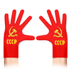 Заказать перчатки в Москве. Перчатки с полной запечаткой Серп и молот. СССР от IrinkaArt  - готовые дизайны и нанесение принтов.