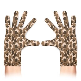 Заказать перчатки в Москве. Перчатки с полной запечаткой Хаки Милитари Абстракция от MariYang  - готовые дизайны и нанесение принтов.