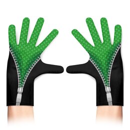 Заказать перчатки в Москве. Перчатки с полной запечаткой Зеленые лапки от IrinkaArt  - готовые дизайны и нанесение принтов.