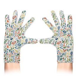 Заказать перчатки в Москве. Перчатки с полной запечаткой цветы от solntse - готовые дизайны и нанесение принтов.