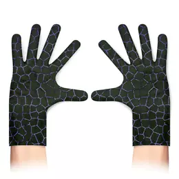 Заказать перчатки в Москве. Перчатки с полной запечаткой Темные соты от Alexey Evsyunin - готовые дизайны и нанесение принтов.
