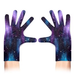 Заказать перчатки в Москве. Перчатки с полной запечаткой Космос Небо Звезды от MariYang  - готовые дизайны и нанесение принтов.